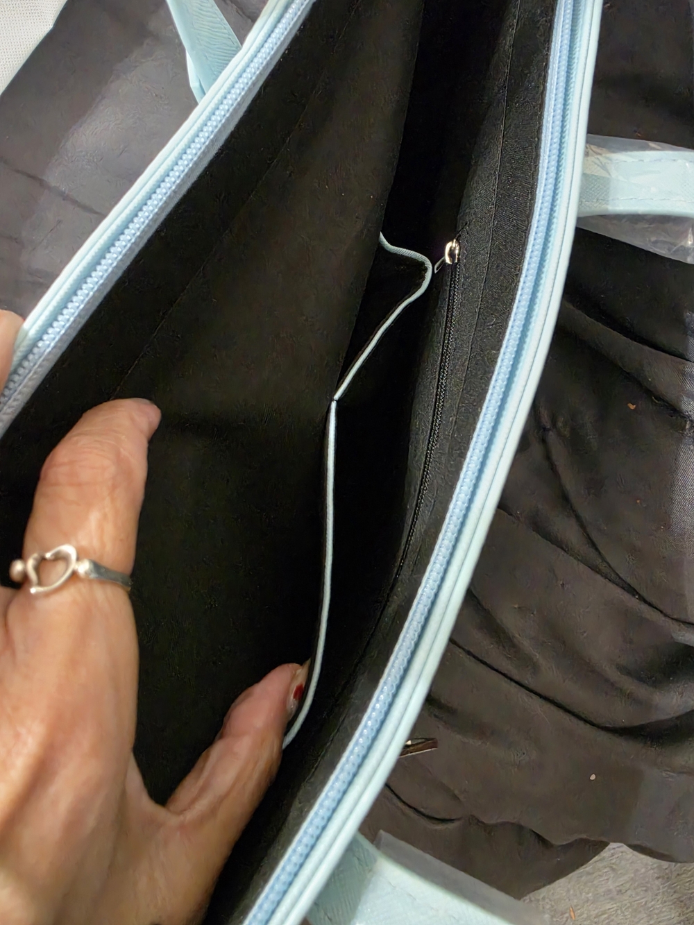 Light Blue 3-Piece Tote and Pouches Set - Picture 7 of 16